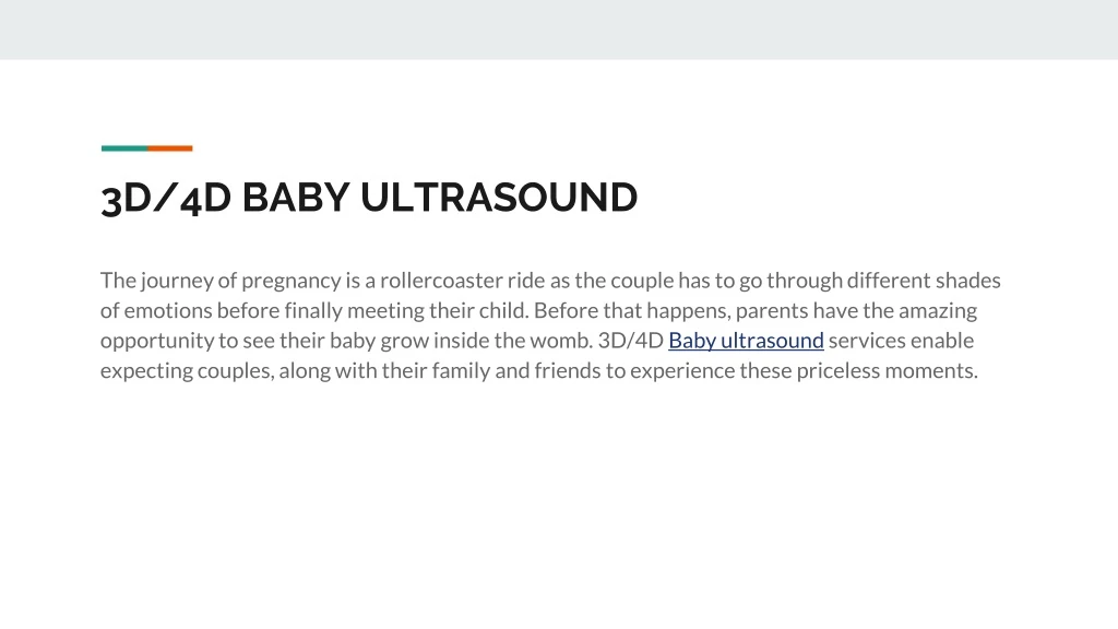 3d 4d baby ultrasound