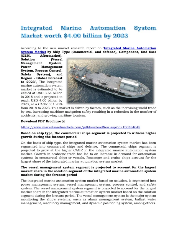 according to the new market research report