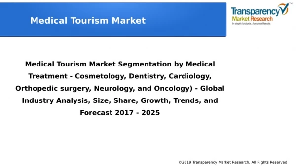 Medical Tourism Market By Product, Material, End Users & Forecast - 2025