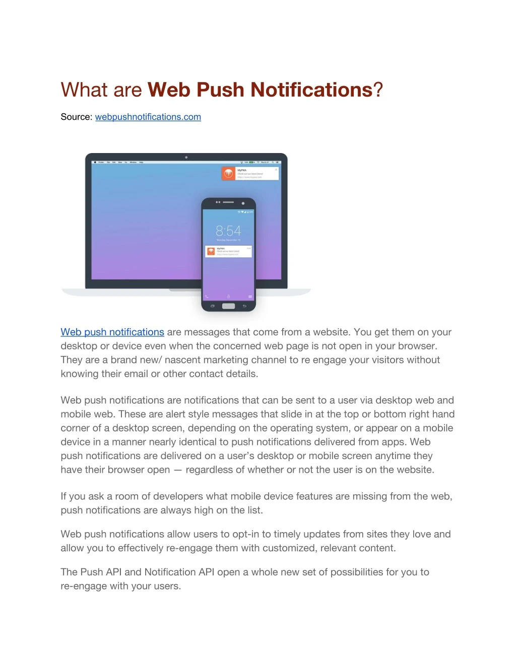 what are web push notifications