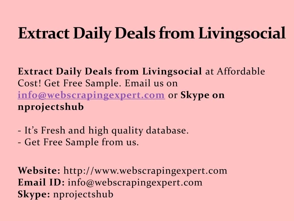 extract daily deals from livingsocial
