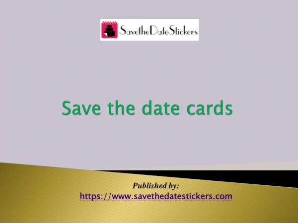 Save the date cards