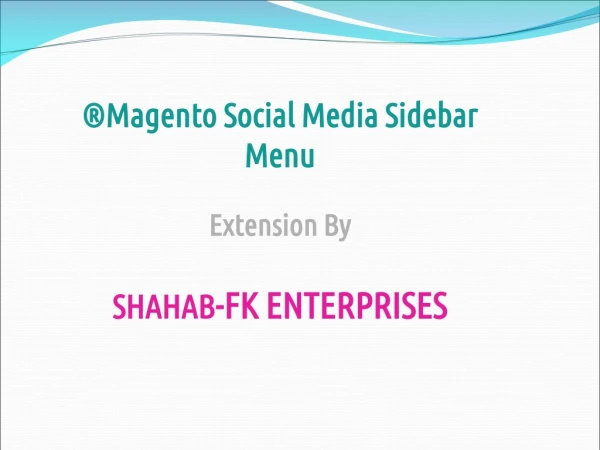 ®Magento 2 Social Media like Floating Sidebar on the Home Page