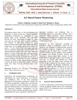 IoT Based Patient Monitoring - slide 1