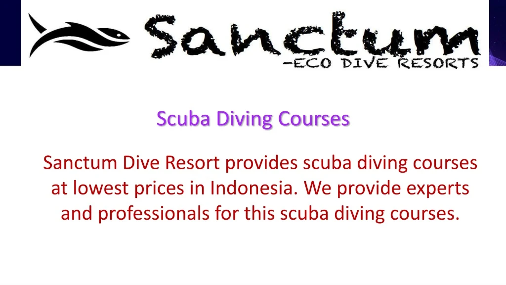 scuba diving courses