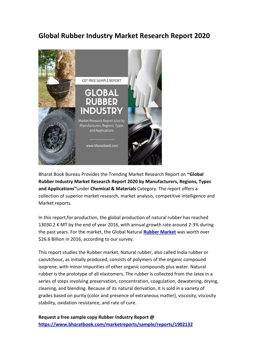 global rubber industry market research report 2020