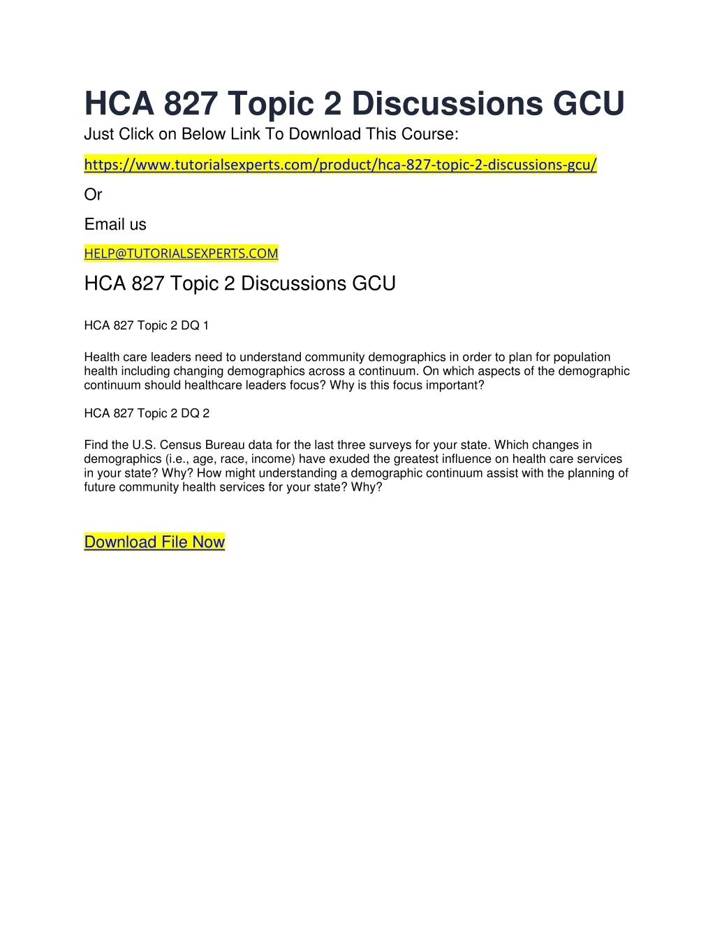 hca 827 topic 2 discussions gcu just click