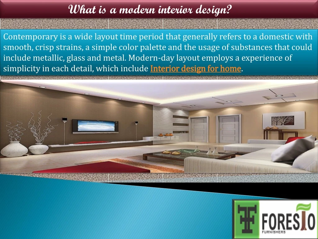 what is a modern interior design