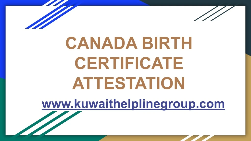 canada birth certificate attestation