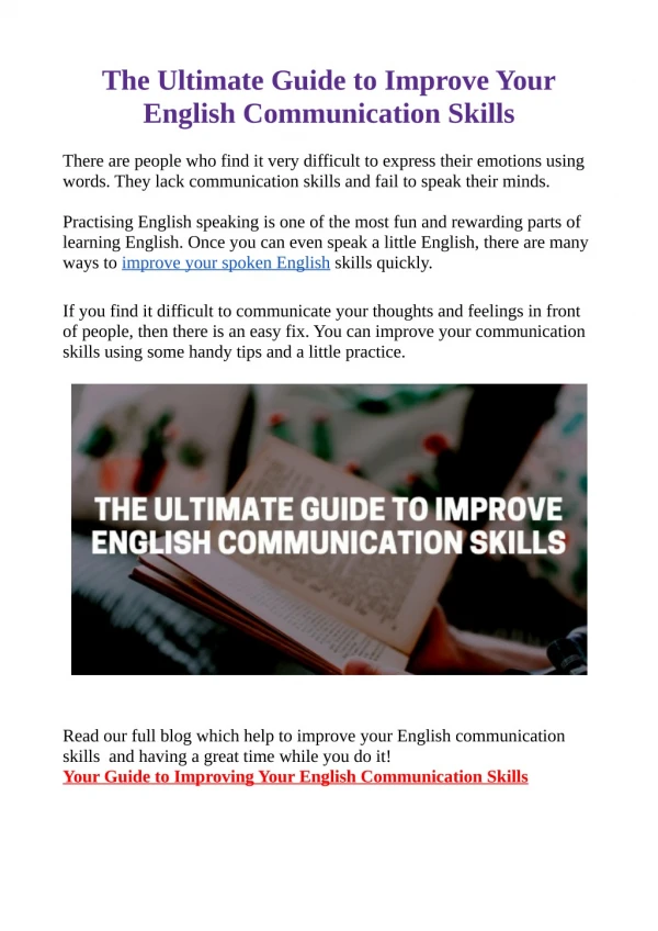 the ultimate guide to improve your english
