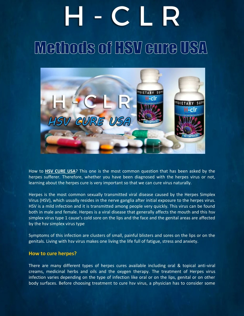 how to hsv cure usa this one is the most common