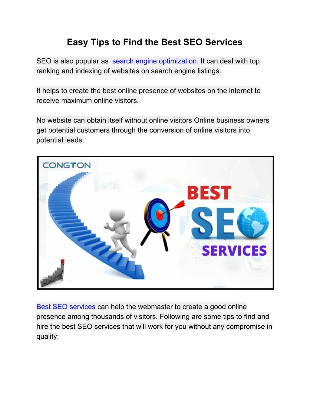 easy tips to find the best seo services
