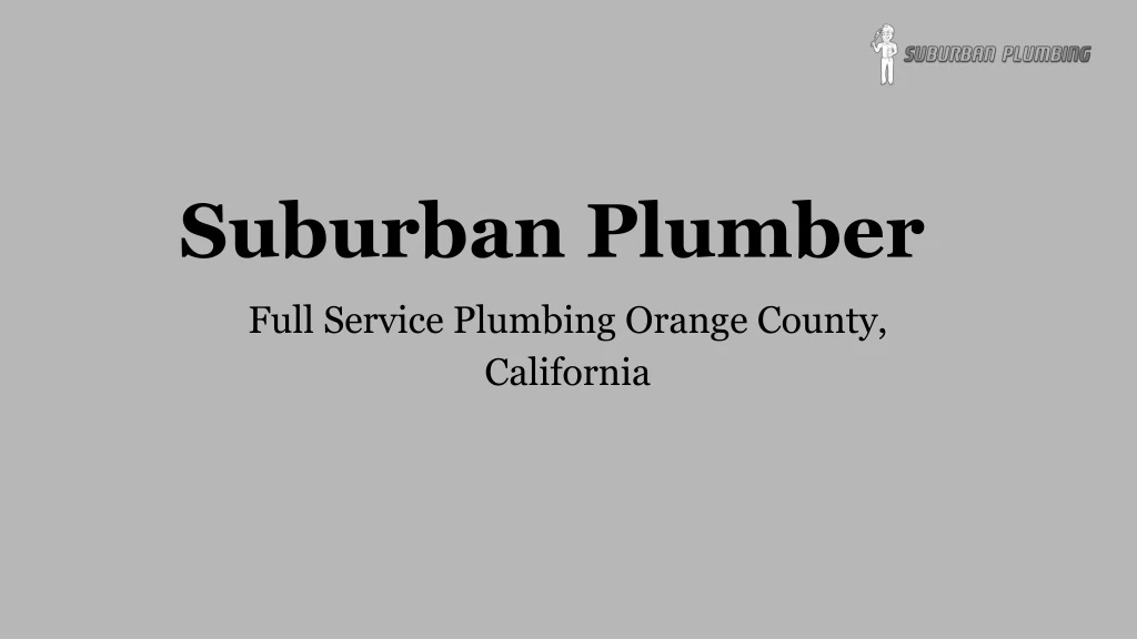 suburban plumber