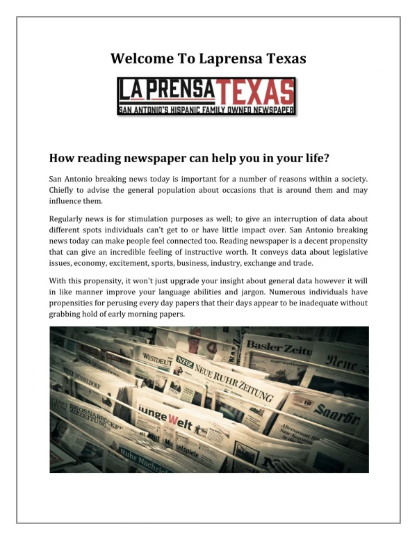 welcome to laprensa texas