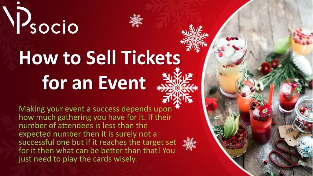 how to sell tickets for an event