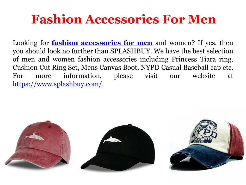 fashion accessories for men