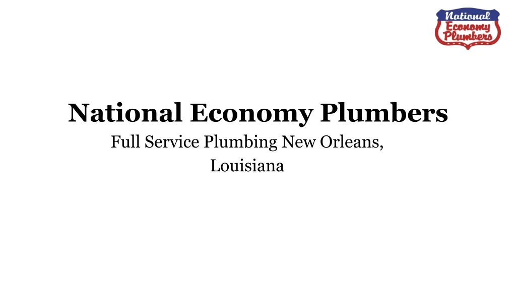 national economy plumbers