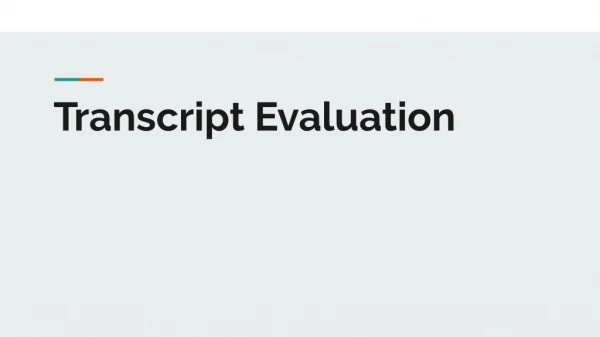 transcript evaluation
