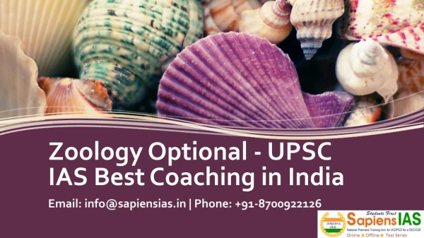 Zoology Optional - UPSC IAS Best Coaching in