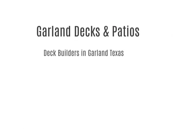 Garland Decks & Patios | 972-430-9321