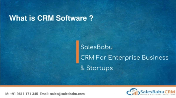What is CRM Software ?