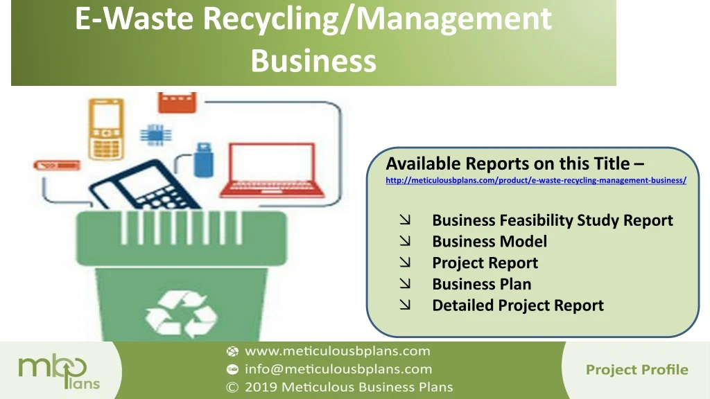 e waste recycling management business