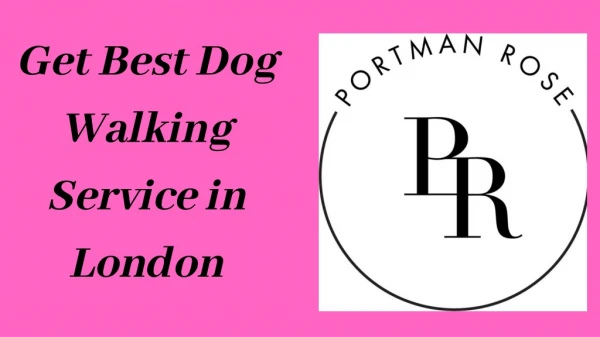 get best dog walking service in london