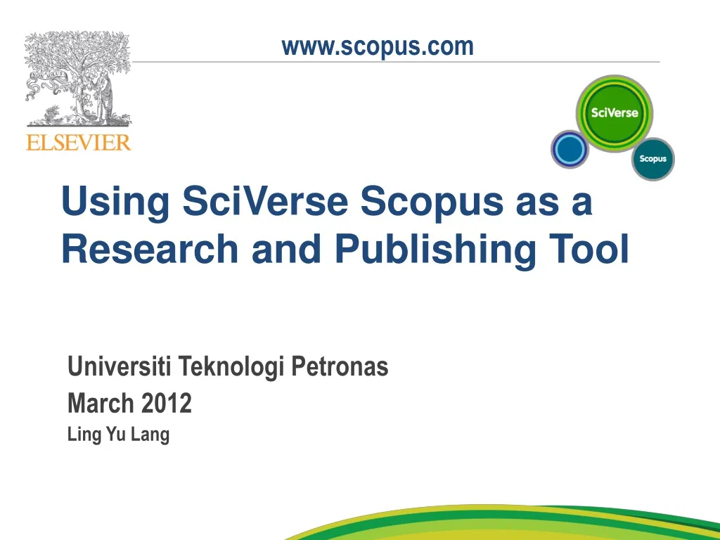 using sciverse scopus as a research and publishing tool