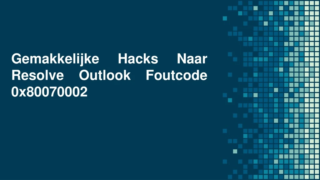 gemakkelijke hacks naar resolve outlook foutcode