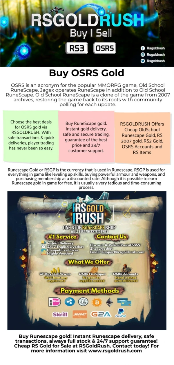 Buy osrs gold from rsgoldrush