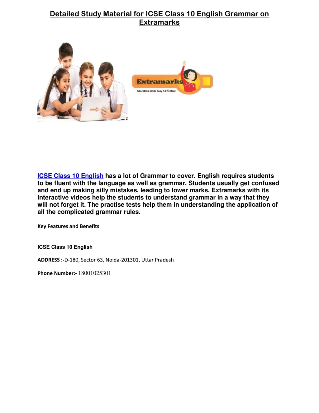 detailed study material for icse class 10 english