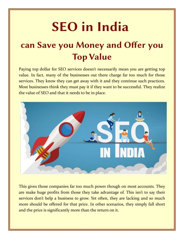 seo in india