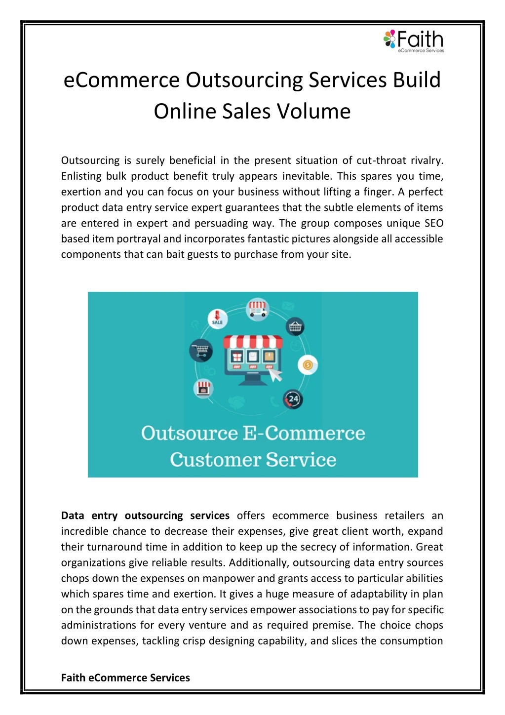 ecommerce outsourcing services build online sales