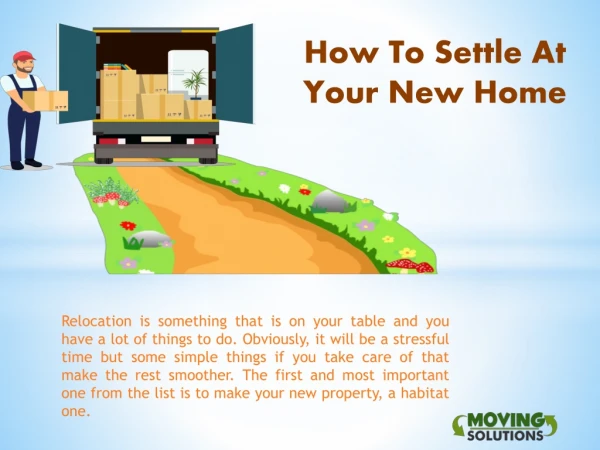 How to settle at your new home