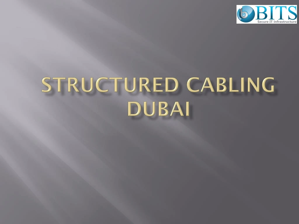 structured cabling dubai