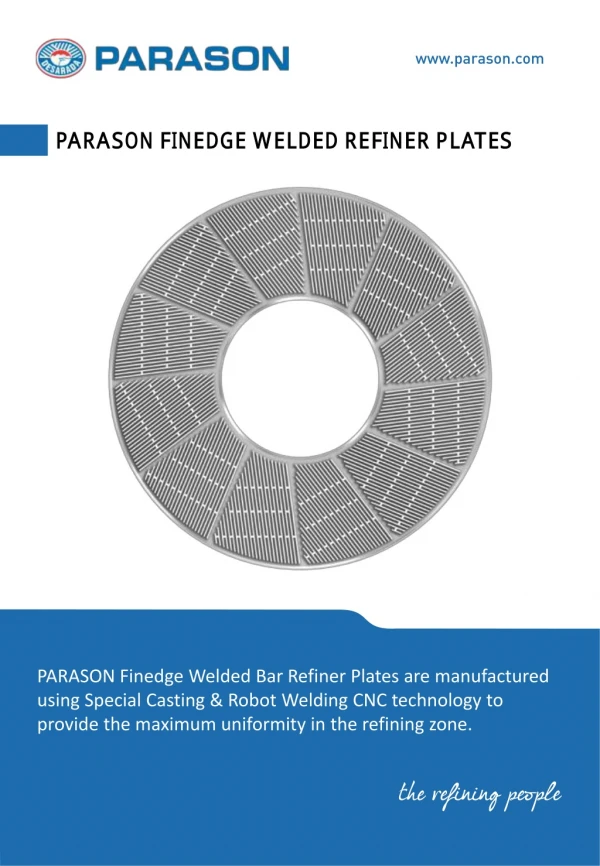 Excellent Performance Finedge Welded Refiner Plates