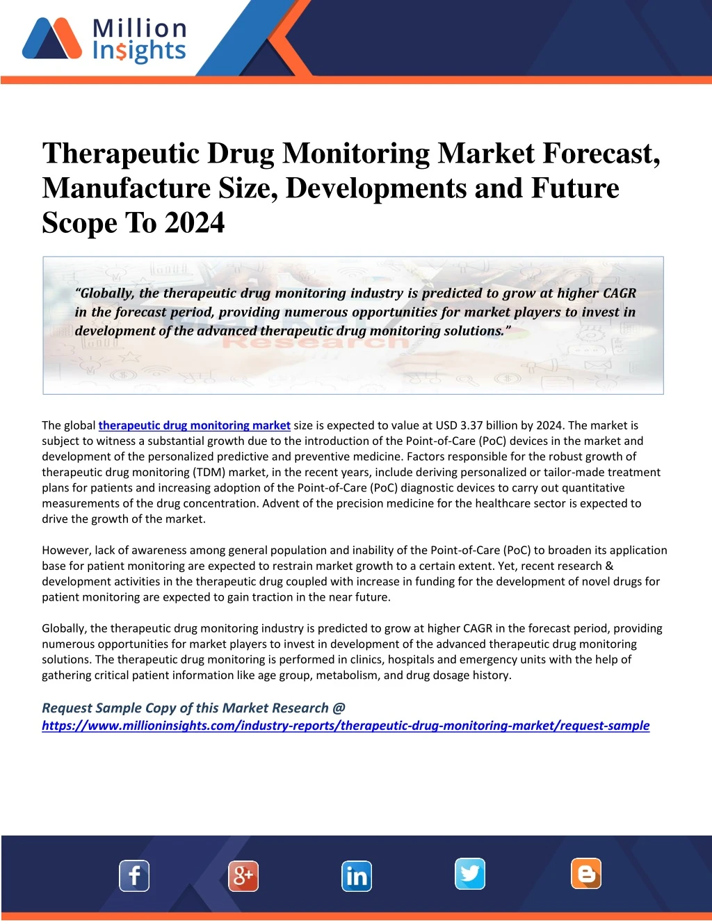 therapeutic drug monitoring market forecast