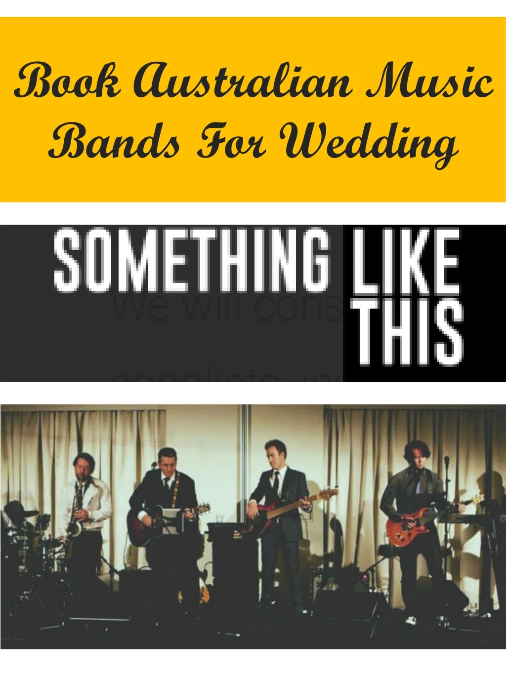 book australian music bands for wedding
