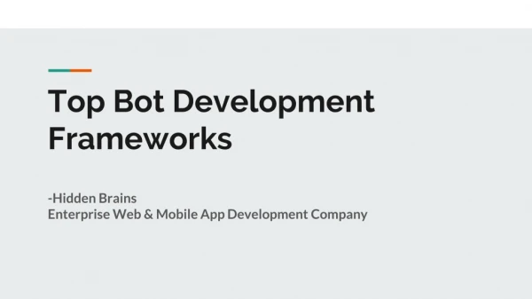 top bot development frameworks