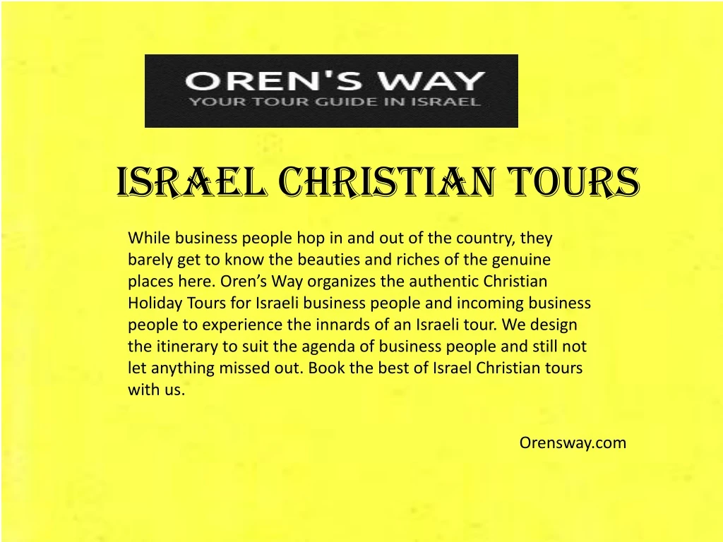 israel christian tours