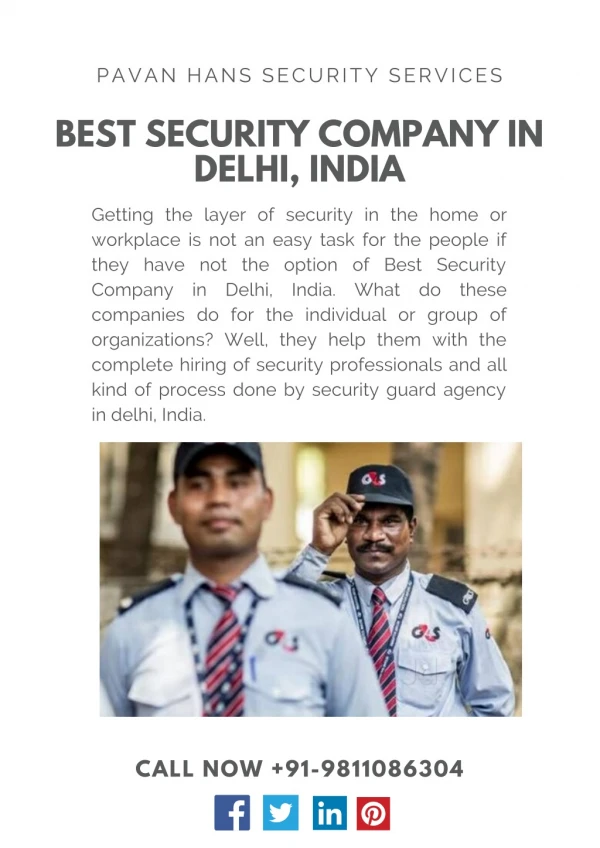 Best Security Company in Delhi, India