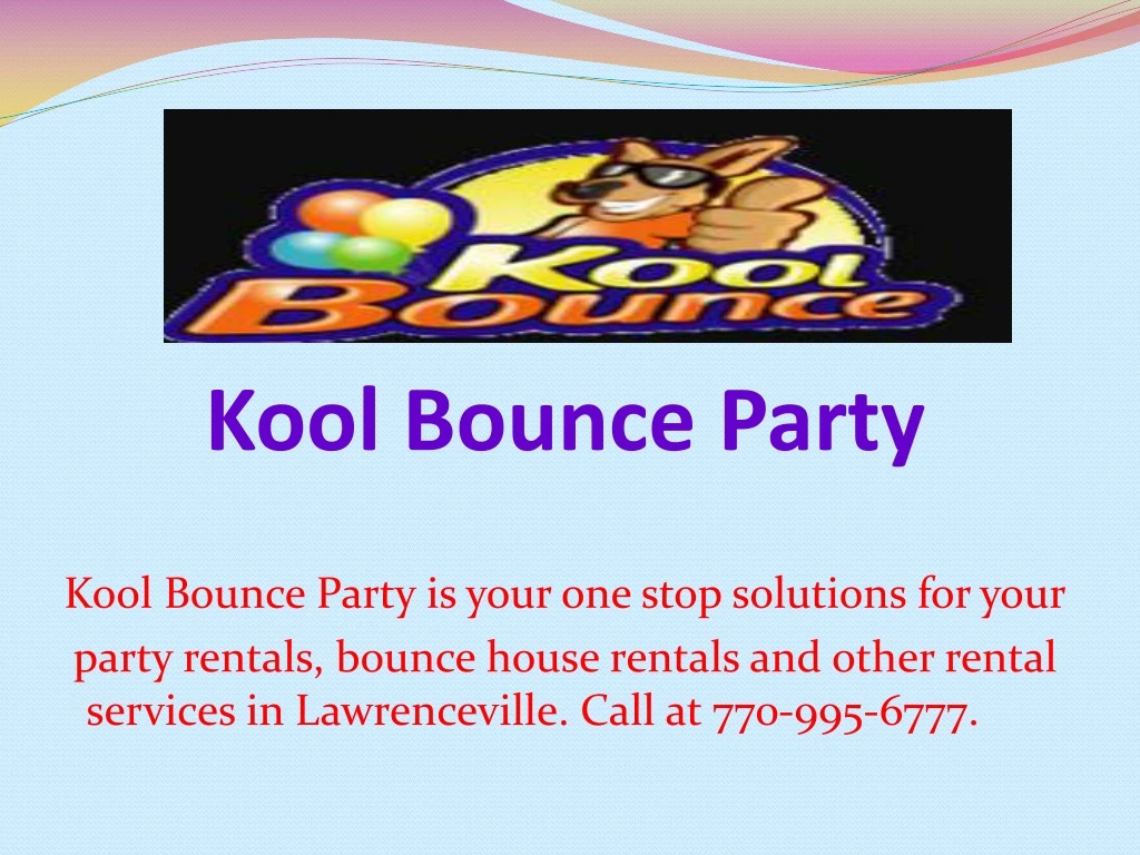 kool bounce party