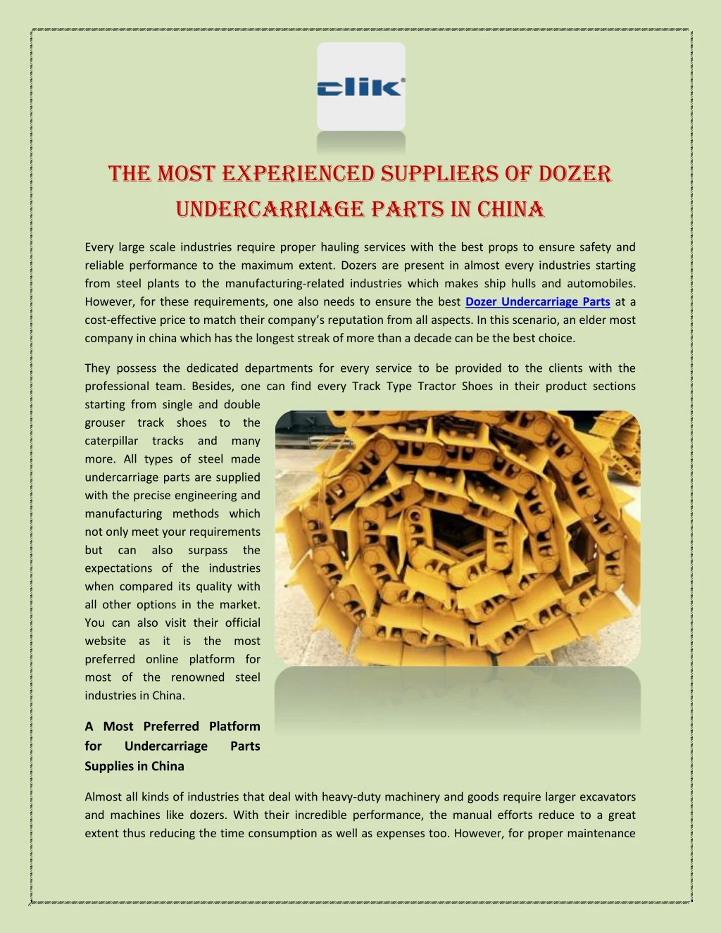 the most experienced suppliers of dozer