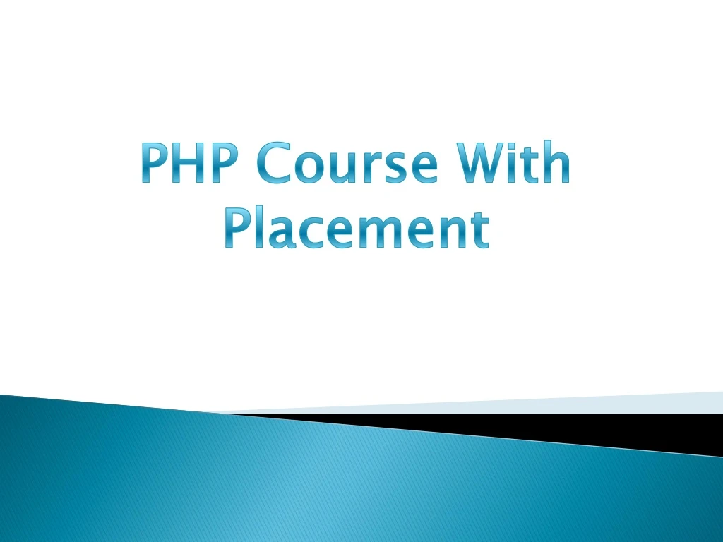 php course with placement