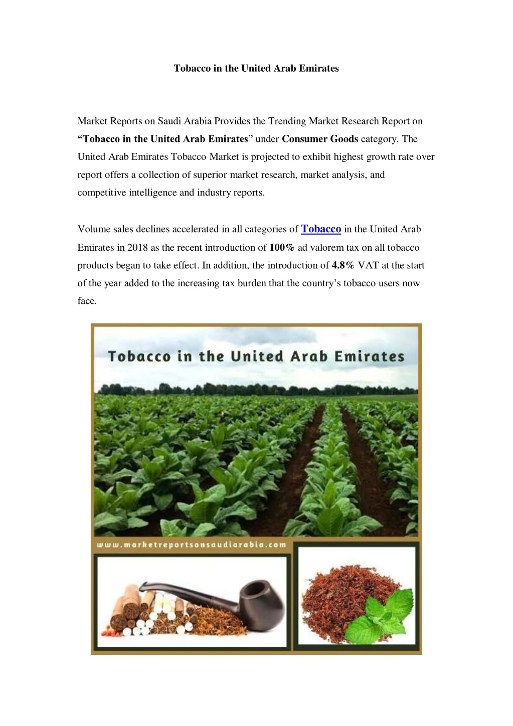 tobacco in the united arab emirates