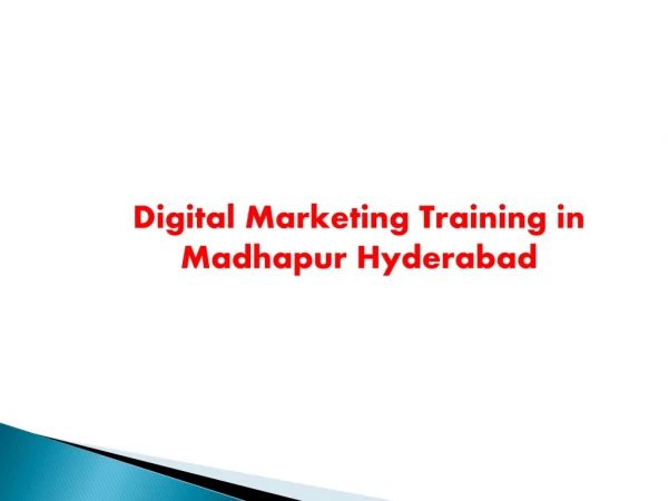 Digital Marketing Course in Hyderabad | Digital Marketing Institute