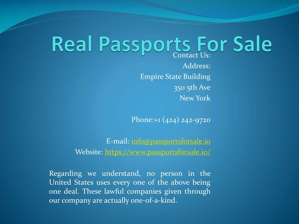 real passports for sale