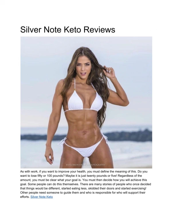 Silver Note Keto Review {UPDATE 2020} Benefits, Side Effect, Price