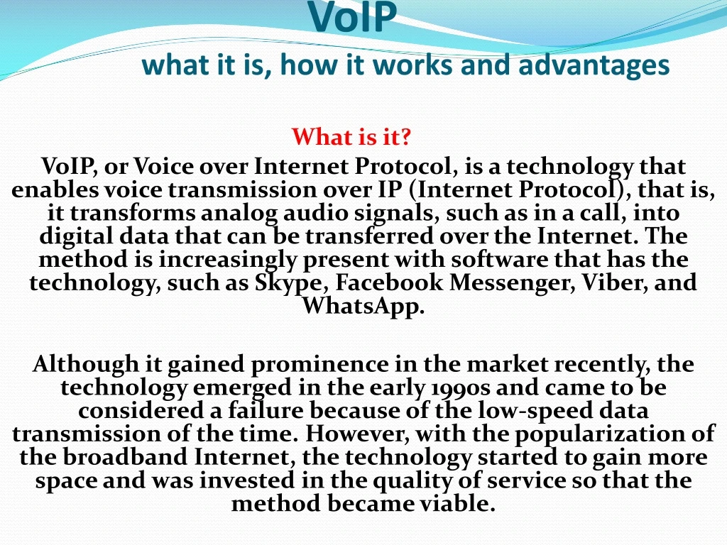 voip what it is how it works and advantages
