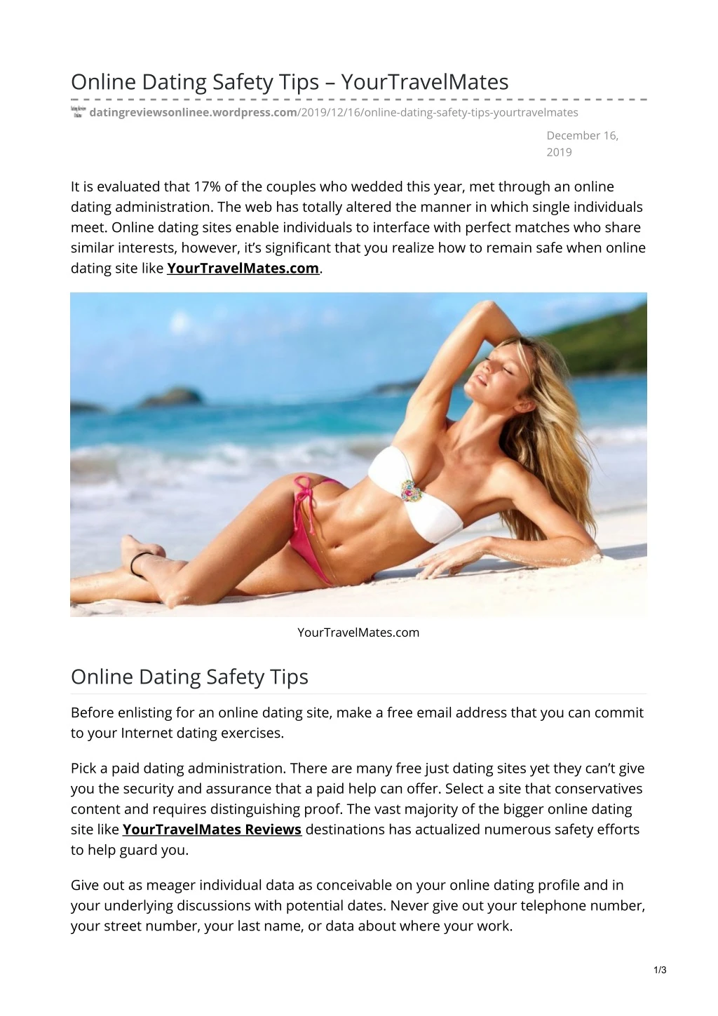 online dating safety tips yourtravelmates